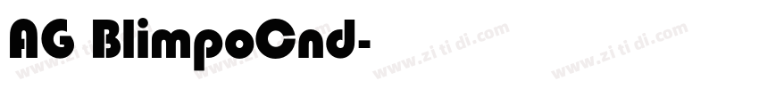 AG BlimpoCnd字体转换